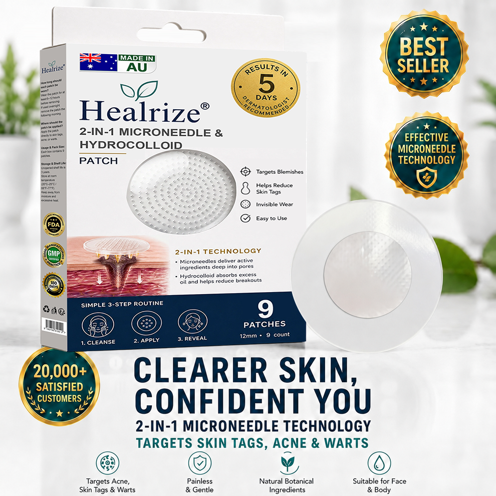 ✅🇦🇺𝐇𝐞𝒂𝒍𝗿𝗶𝙯𝙚®2-in-1 Microneedle & Hydrocolloid Patch💫| Removes Raised Moles, Acne, Flat Warts & Skin Tags | Helps Improve Wrinkles, Scars & Blemishes | Invisible Patches for Face & Body