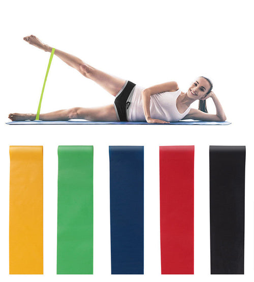 Resistance Bands Set - 5 Level Exercise Bands for Yoga & Strength Trainin