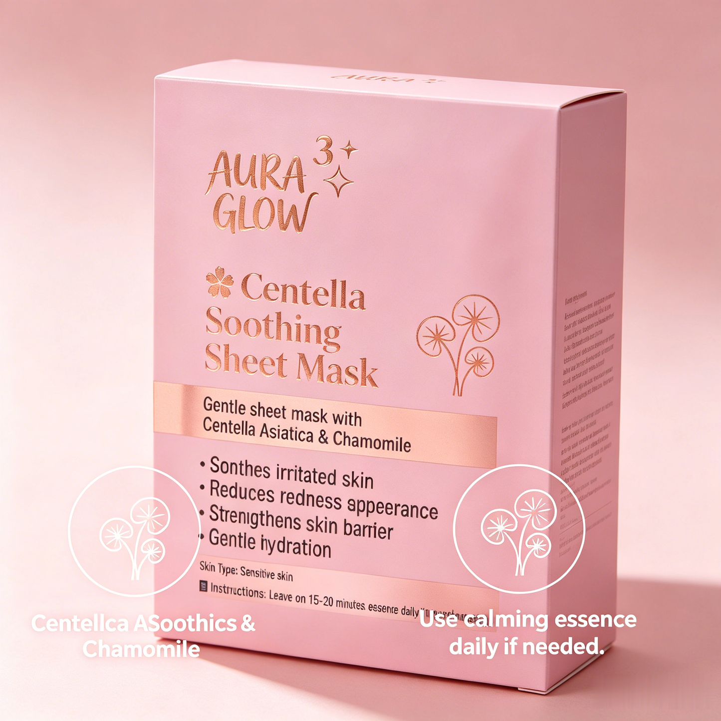 Aura Glow Centella Soothing Sheet Mask | Calm Redness & Repair Barrier for Sensitive Skin