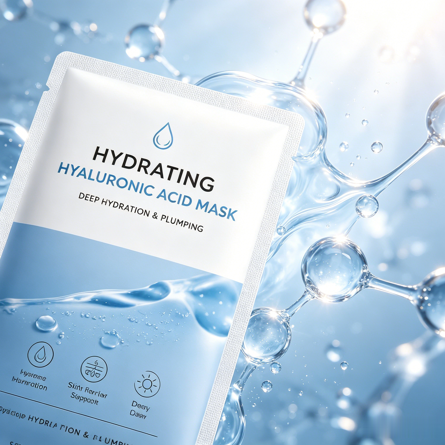 Hydrating Hyaluronic Acid Mask | Deep Hydration & Plumping, Skin Barrier Support, Dewy Glow