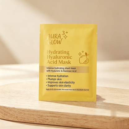 Aura Glow Vitamin C & Niacinamide Hydrating Face Mask | Brightening & Even Tone for Glass Skin